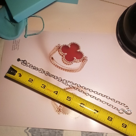 Tiffany Infinity 18" Necklace EUC with Box And Pouch 1" Infinity - Picture 3 of 10